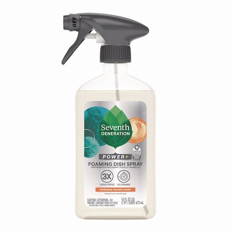 Seventh Generation Foaming Dish Spray, Mandarin Orange Scent, 16 oz Bottle 10732913451699